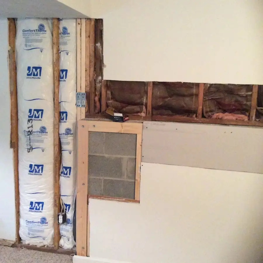Wall insulation replacement during Contents Cleaning & Restoration in Brownsville